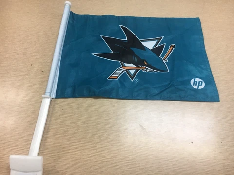 San Jose SJ Sharks 2 sided 12x16 car flag RARE SGA FREE SHIPPING Cover