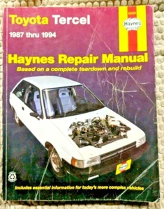 Haynes Repair Manual #92085 Toyota Tercel: 1987 thru 1994 - Bild 1 von 3