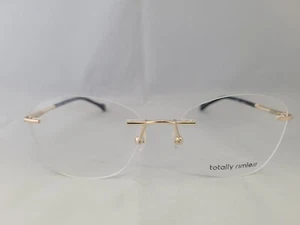 Totally Rimless TR303 Milano Gold Rimless Eyeglasses 52-18-135 - Picture 1 of 4