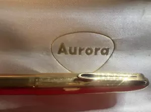 🔴 AURORA penna stilografica 88K Aquila placcata pennino ORO M vintage 2196034 - Imagen 1 de 17