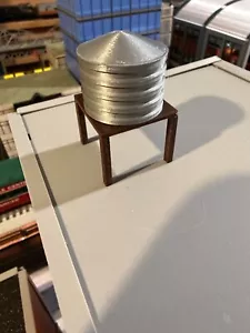 O Scale Rooftop Water Tanks - Full Color and Fully Assembled - Set of 2 - Picture 1 of 4