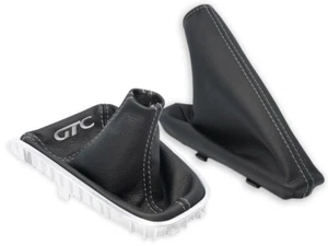 PARA OPEL ASTRA J IV FUNDA PALANCA DE CAMBIO FRENO DE MANO BORDADO GTC GRIS - Imagen 1 de 3