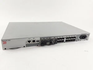 Brocade 300 HD-320-0008 24-Port Fibre Channel Switch Avec 10x Gbic-Modul 8Gbit - Photo 1/6