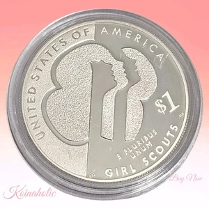 2013 W Girl Scouts Commemorative Proof Silver Dollar, Pulled From Storage - Picture 1 of 7