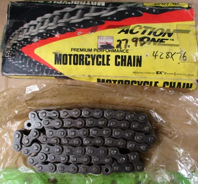 Honda XR100 XL100 CT90 A.O. Motorcycle Chain 76 links🔥Size 428🔥NO Master🔥NOS - Image 1 of 3