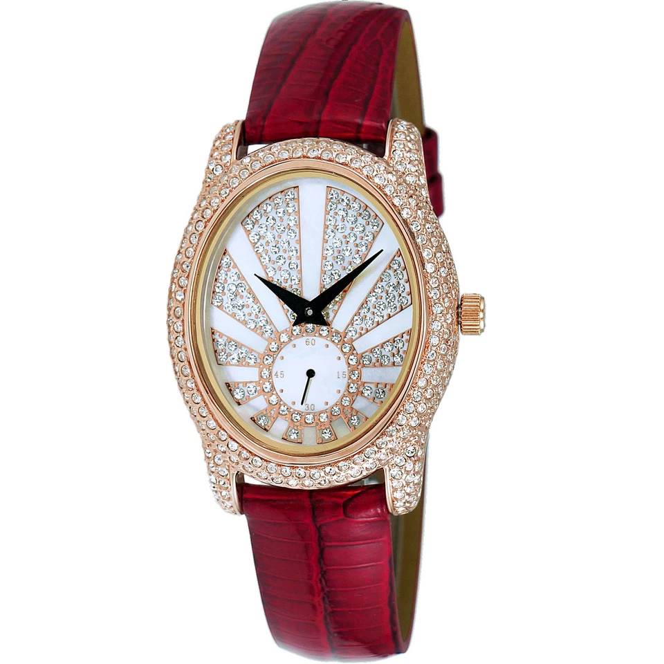 Reloj Adee Kaye para mujer esfera blanca al ras - AK2003-LRG Foto 1 de 1