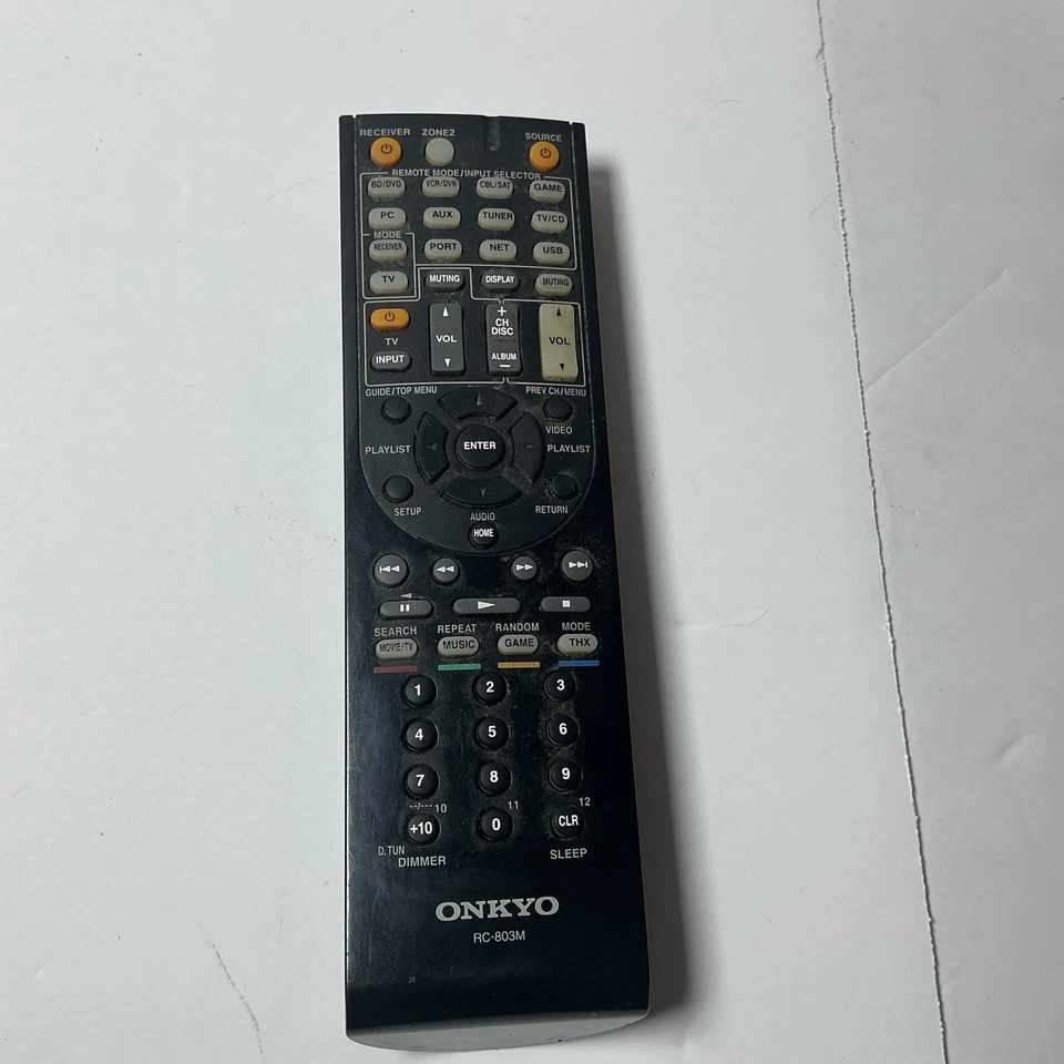 Оригинальный дистанционный аудиовизуальный приемник ONKYO RC-803M TX-NR609 TX-NR609B HT-S7409 от оригинального производителя протестирован - Изображение 1 из 1