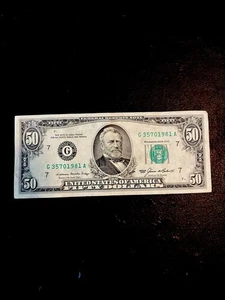 Circulated $50 Bill (Fifty Dollar Bill) - 1985 - Picture 1 of 2