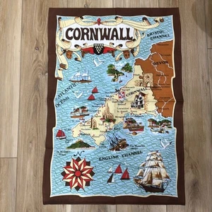Vintage Cornwall Tea Towel cotton - Picture 1 of 4