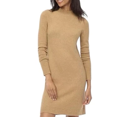 J CREW Sweater Dress Wool Blend Extra-Soft Mockneck Preppy Classic $110 NEW SM - Image 1 of 4