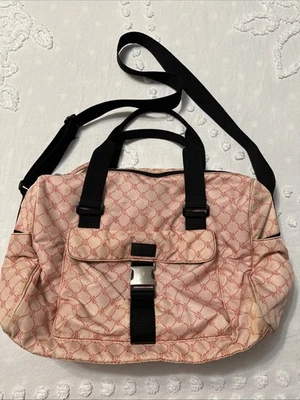 Lauren Ralph Lauren Travel Weekend Duffel Bag Womens Pink Nylon Shoulder Strap - Image 1 of 4