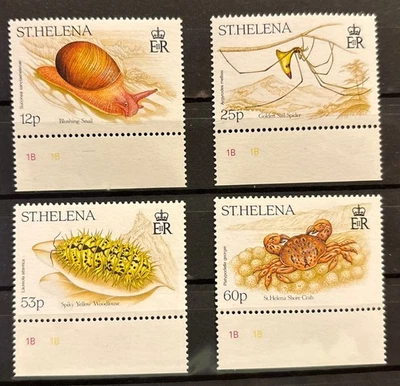 St. Helena snail,crab S.C.#655-8 S.C.V$10+ MNH Complete set of 4  issued in 1995 - Image 1 of 2