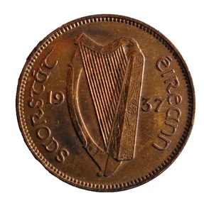 1937 IRELAND FARTHING - RARE DATE - High Quality Uncommon Coin - Lot #O26 - Picture 1 of 2