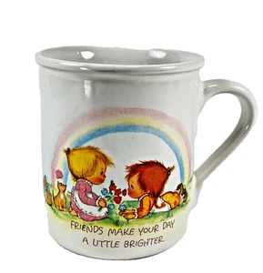 Hallmark Betsey Clark Tasse Mates Kaffeetasse Freundschaft Regenbogen Blumen 1983 - Bild 1 von 11