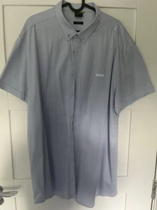 Boss Short Sleeve Mens Button Collar Oxford Shirt Size XXL Immaculate - Picture 1 of 6