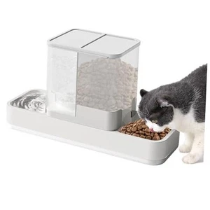 Automatic Small Pet Feeder and Water Dispenser, 2 in 1 Gravity Cat Auto Pet - Picture 1 of 7