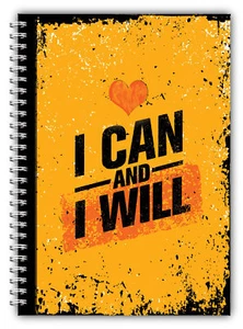 DIET DIARY SLIMMING TRACKER FOOD DIARY WEIGHT LOSS A5 JOURNAL I CAN & I WILL - Picture 1 of 5