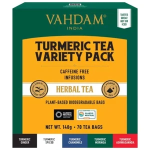 Turmeric Tea Variety Pack Caffeine Free Infusions.VAHDAM indida - Picture 1 of 11