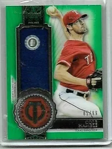 JERSEY COLE HAMELS 2017 TOPPS TRIBUTE RELIQUIAS JUEGO GRANDE USADO #/99 TEXAS - Imagen 1 de 1