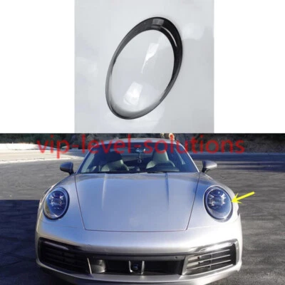 Left Side Headlight Lens Clear Cover + Sealant Glue For Porsche 911 2022-2024 - Image 1 of 4