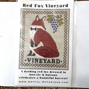 New Artful Offerings Red Fox Vineyard counted Cross Stitch Pattern 