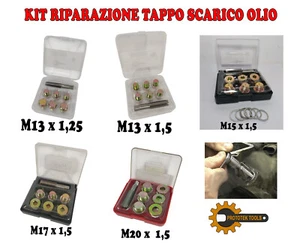 Kit di riparazione del tappo di scarico dell'olio, filettatore m13x1.5 + 6 tappi - Foto 1 di 27