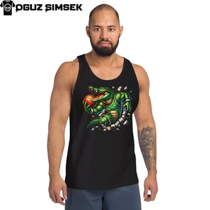 Men's Staple Tank Top | Bella + Canvas 3480 with Alligator Basketball Graphic - Picture 1 of 11