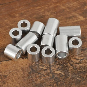 Runde Aluminium Crimp Endanschläge Aderendhülsen für 1mm-12mm Edelstahl Drahtseil - Bild 1 von 9