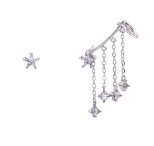 925 Sterling Silver Earrings Tassel - Picture 1 of 3