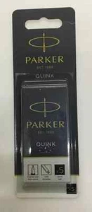 Parker Quink Long Ink Cartridges Black Ink Refill For Fountain Pen 5 Pack () - Picture 1 of 2