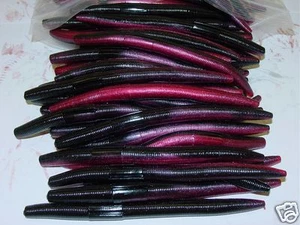 50 bolsas 4" Stick Senko Style Red Shad Bolsa a granel Bajo Plástico Gusano - Imagen 1 de 1