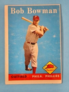 1958 Topps Bob Bowman Philadelphia Phillies #415 VG-EX ⚾ - Picture 1 of 11