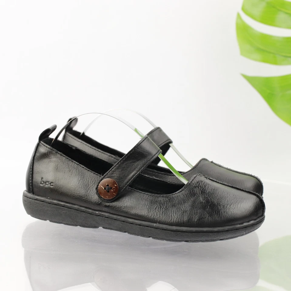 Born Womens Josephina Mary Jane Shoe Size 6 Black Flat Vegan Slip On Comfy - Image 1 of 4