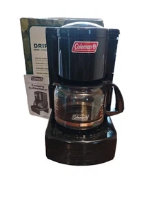 COLEMAN CAMPING  DRIP COFFEE MAKER MODEL 5008-700 - 10 CUP BLACK  WITH DECANTER - Picture 1 of 7
