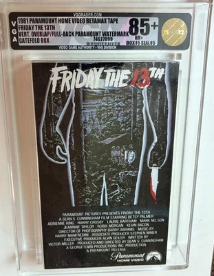 VGA 85+ NM+ Friday the 13th BETA FIRST PRINT SEALED Gatefold 1980 not VHS CGC - Image 1 of 3