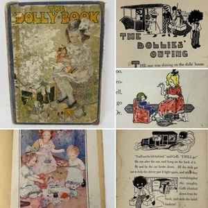 THE DOLLY BOOK Black Golliwog Golliwogg Doll & Birthday/Sick/Fairy Doll 1929 VTG - Bild 1 von 24
