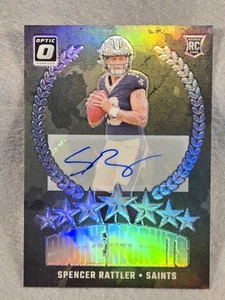 2024 Donruss Optic SPENCER RATTLER Rookie Recruits Auto 10/99 NO Saints - Bild 1 von 2
