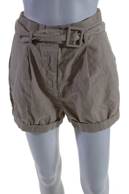 Pantalones Cortos Elizabeth and James Mujer Algodón Cinturón Puño Inferior Beige Talla S Foto 1 de 4
