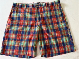 Jack Nicklaus Shorts Herren 40 Golf orange grün kariert Outdoor Chino Hose - Bild 1 von 5
