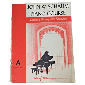 John W Schaum Klavier Kursbuch A Das rote Buch Noten Tutor 1945 Vintage - Bild 1 von 21