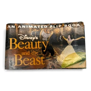 Beauty and Beast Double Sided Flip Book 1992 Miniature Movie Vtg Disney Damaged - Picture 1 of 16