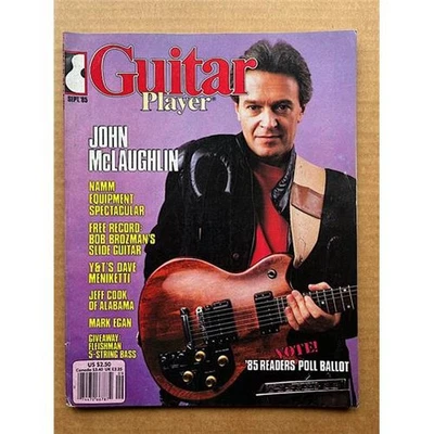 JOHN MCLAUGHLIN GUITAR PLAYER MAGAZINE SEPTEMBER 1985 - JOHN MCLAUGHLIN COVER AN - Image 1 of 2