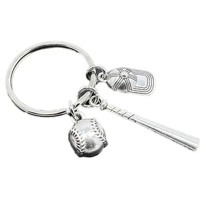 Baseball Key Rings Metal Bag Pendant Sports Style Alloy Keychain - Picture 1 of 12
