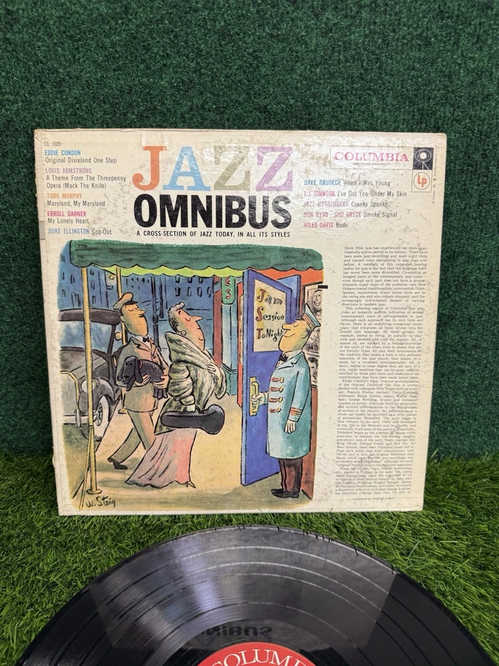 Brubeck Johnson Davis Jazz Omnibus LP Columbia 6 Eye Mono CL 1020 Steig art - Image 1 of 3