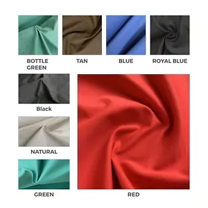14OZ Waterproof COTTON CANVAS FABRIC 182CM 10 COLS Outdoor Heavy Plain Material - Picture 1 of 70