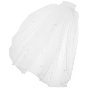 Communion Headpiece With Bow Wedding Veils Brides Embroidered Wedding Veil - Picture 1 of 12