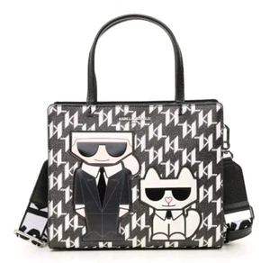 Karl Lagerfeld Maybelle Umhängetasche Crossbody schwarz LOGO Top Handle  - Bild 1 von 3