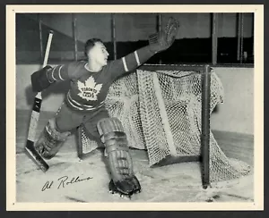 1945-54 Quaker Oats Toronto Maple Leafs' Al Rollins #45 Casa/Azione 8" x 10" - Foto 1 di 3