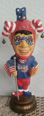 2002 SUPER BOWL XXXVI PART 2 OF 2 LIMITED EDITION JESTER USA BOBBLE HEAD - NIB Cover