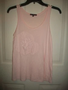 Gap pink tank top with embossed flower cotton blend size S - Picture 1 of 6